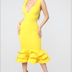 Yellow Midi Dress